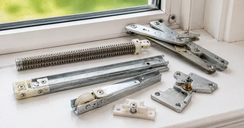technician adjusting window sash alignment in Downsview, Toronto home