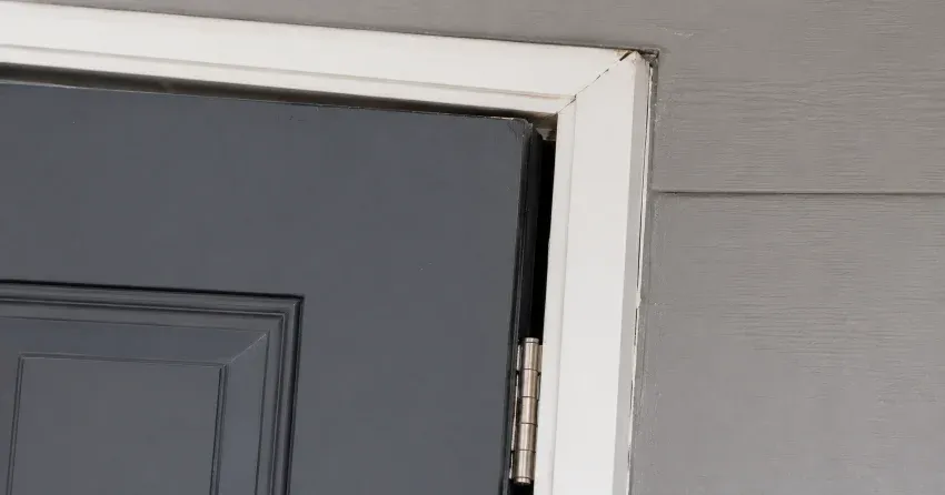 technician tightening a loose door hinge in Silver Hills, Toronto